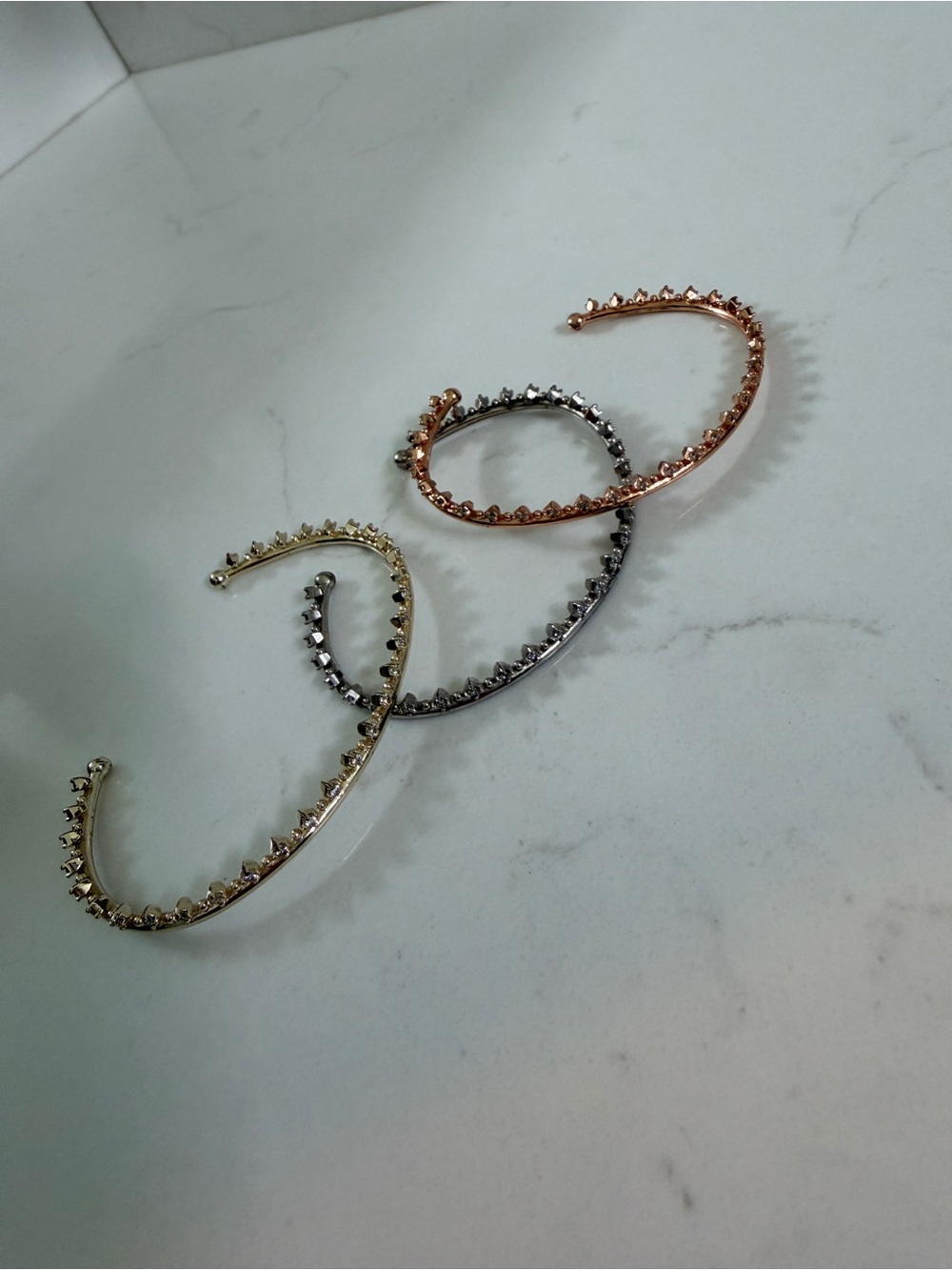 Kendra Scott Delicate Spiked Cuff Bracelet Set- Gold, Silver, Rose Gold
